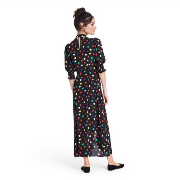Rixo x Target Polka Dot Mock Neck Ruffle Dress - Picture 2 of 5